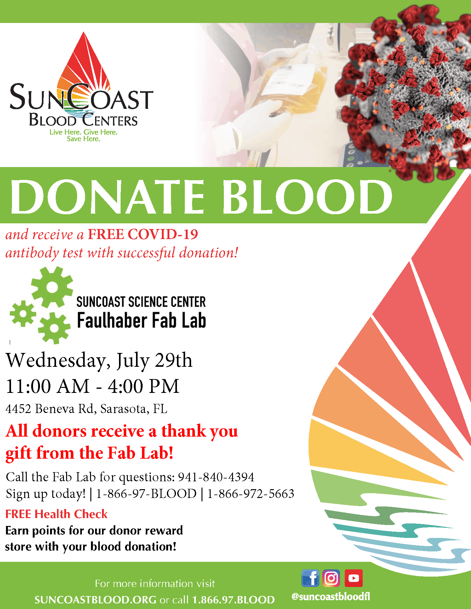 Suncoast Science Center Fab Lab Blood Drive