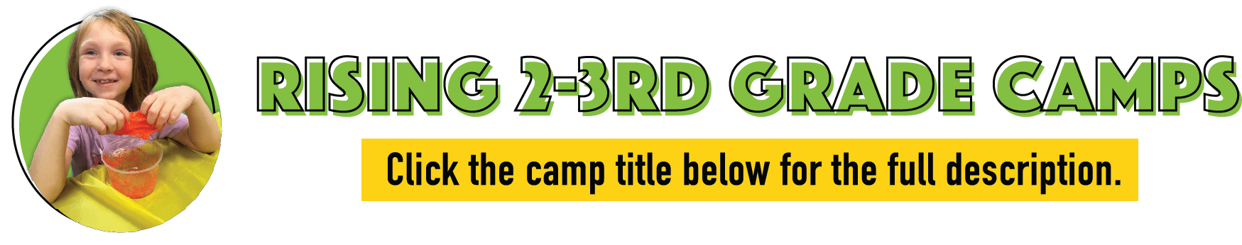 Rising 2-3rd grade camps header